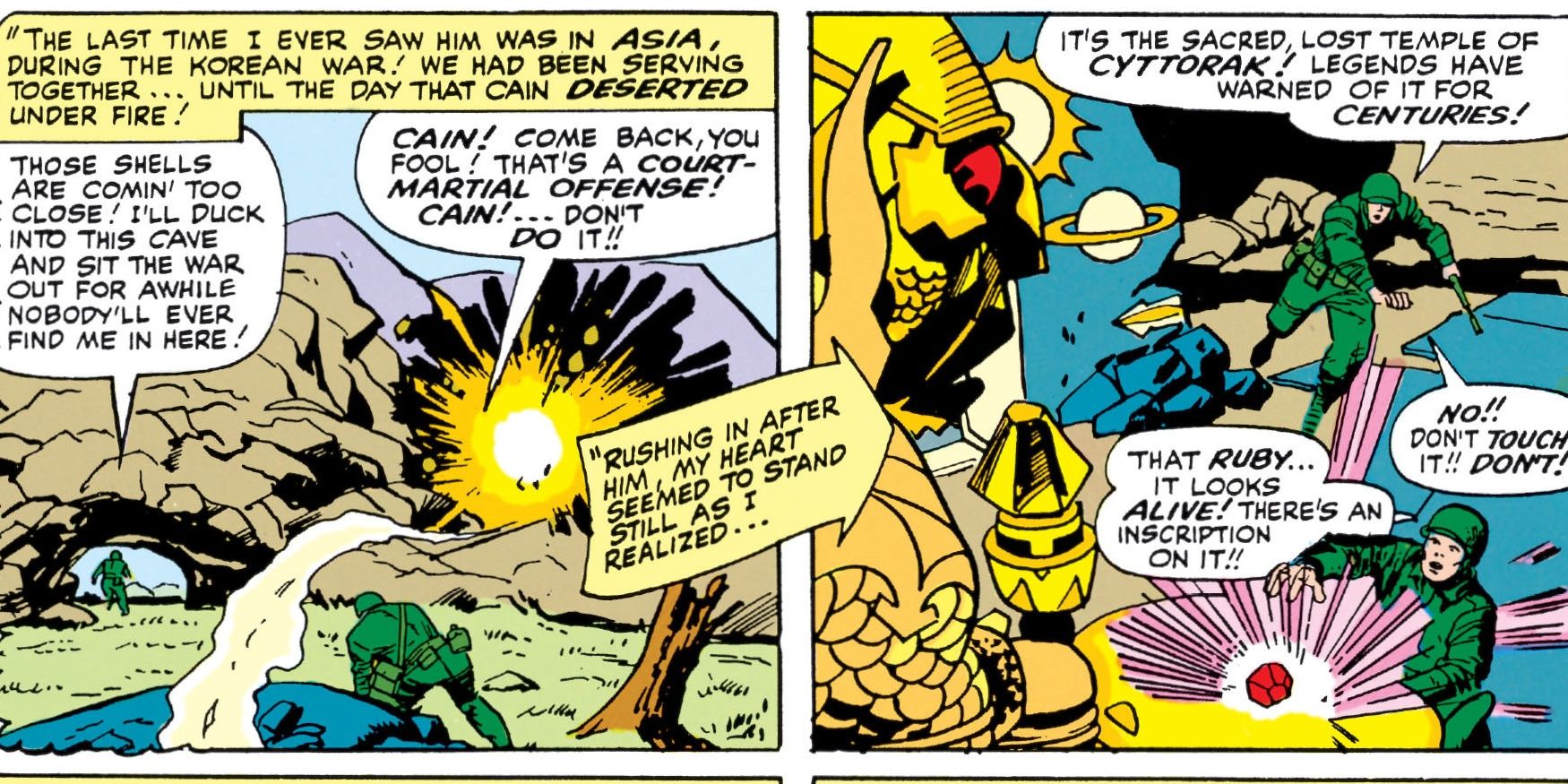 Charles Xavier and Juggernaut in Korea in Marvel Comics