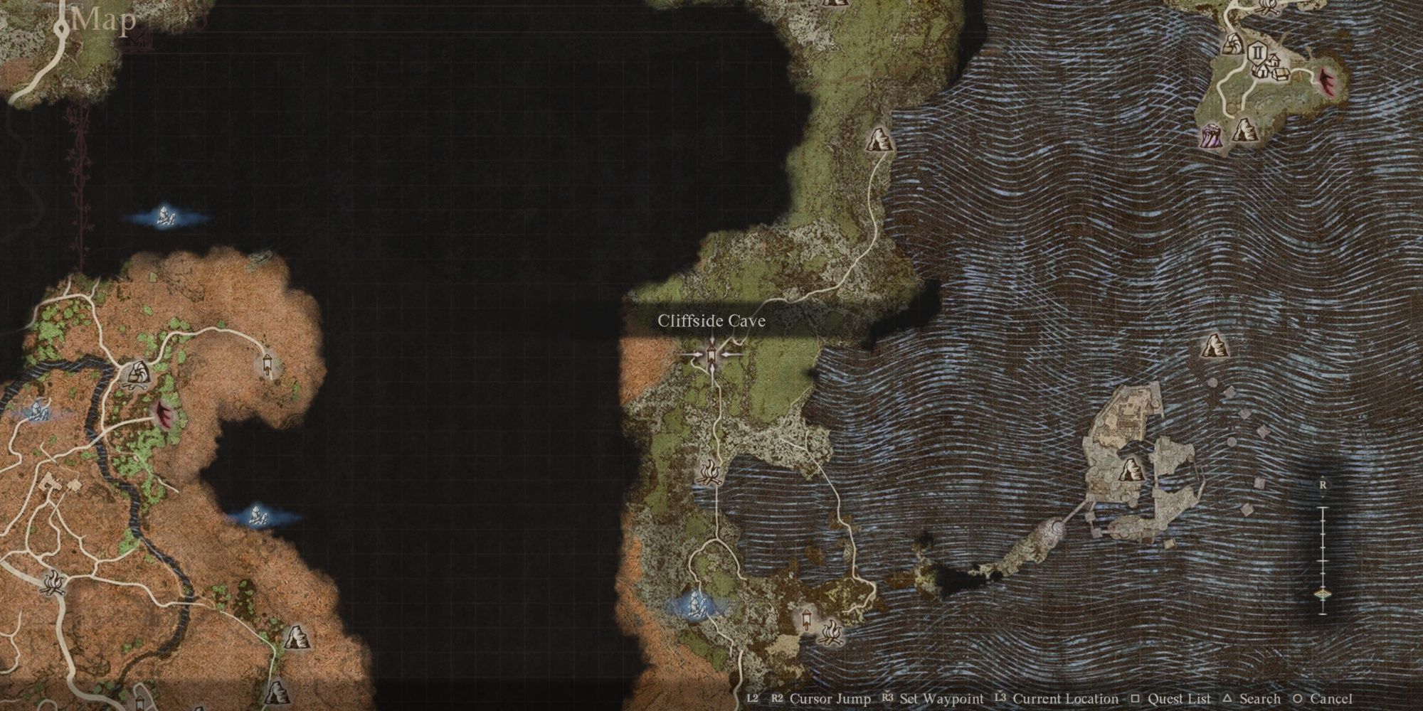Cliffside Cave Map in Dragon's Dogma 2