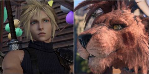 Cloud and Red 13 in Final Fantasy 7 Rebirth