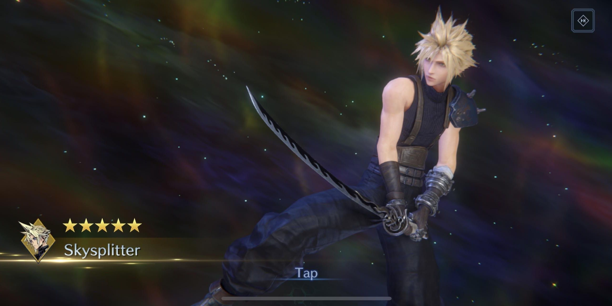 Cloud and the Skysplitter in Final Fantasy 7 Ever Crisis
