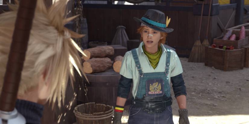 Cloud talking to Choco Bill in Final Fantasy 7 Rebirth