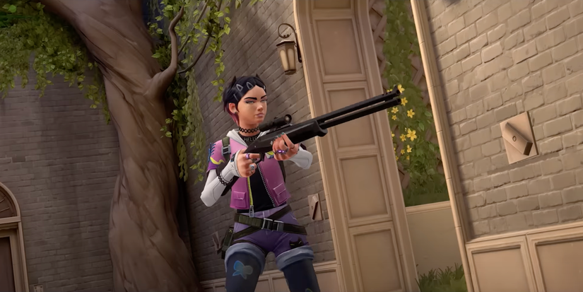 Clove using the Outlaw Valorant gun in their gameplay trailer