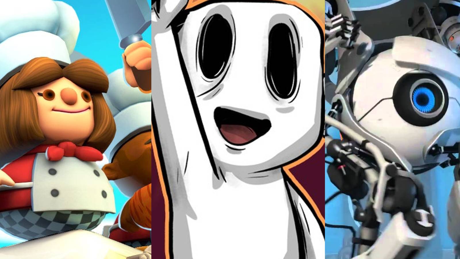 A chef in Overcooked; Nobody raising his fist; Atlas in a cinematic