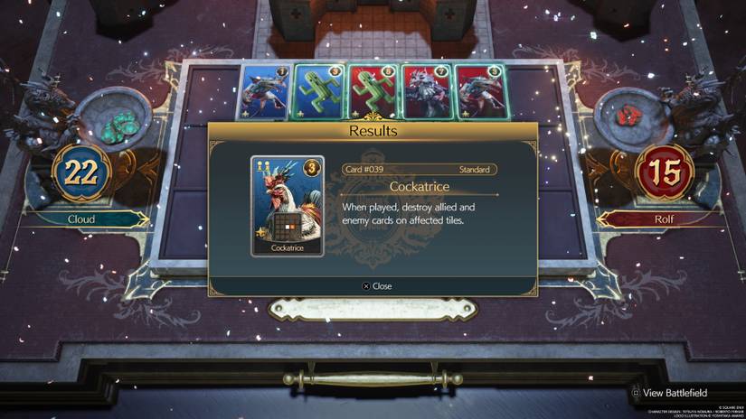 Cockatrice Reward for defeating Rolf Final Fantasy 7 Rebirth