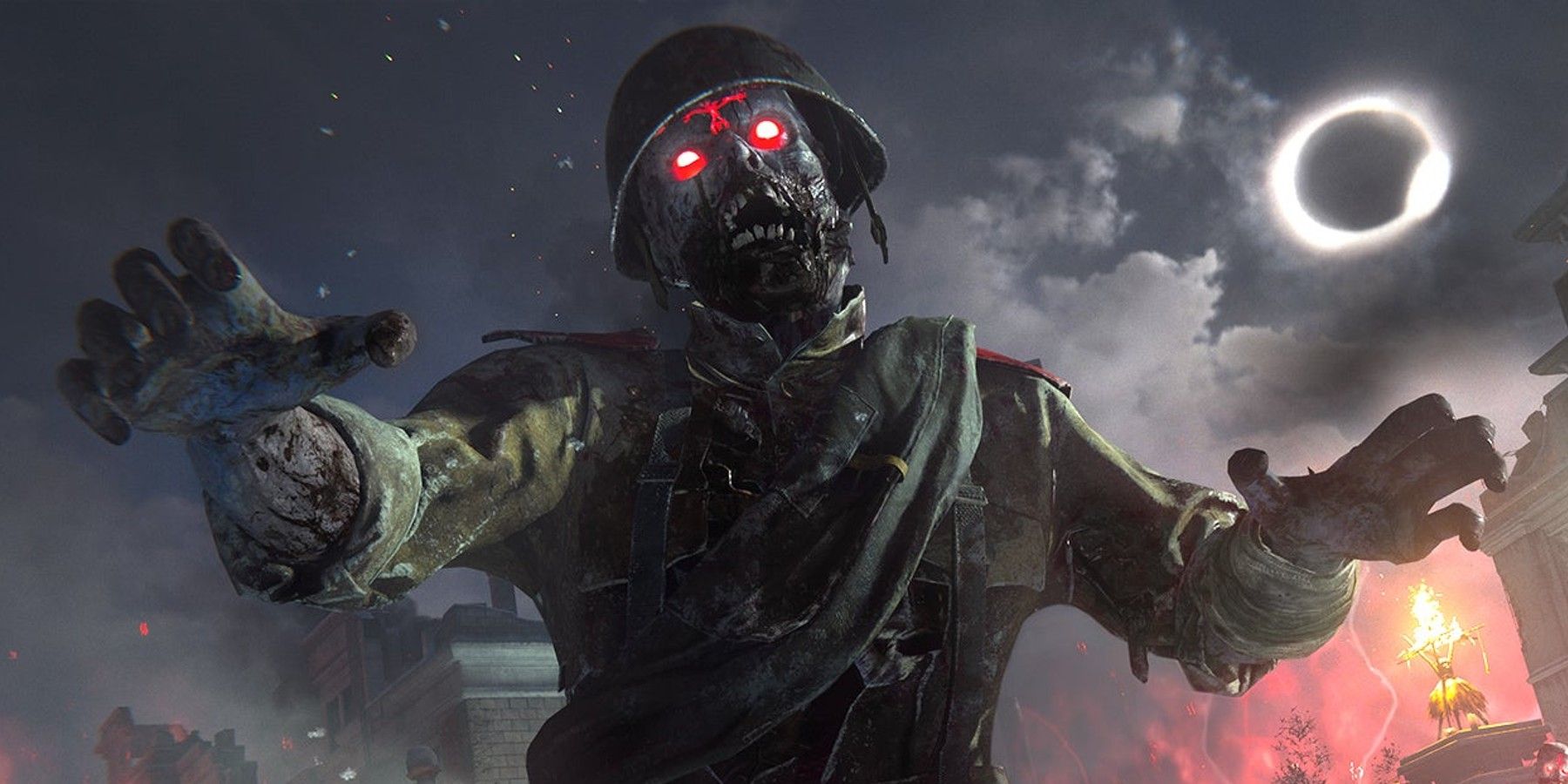 call of duty zombies vanguard promo picture zombie close-up