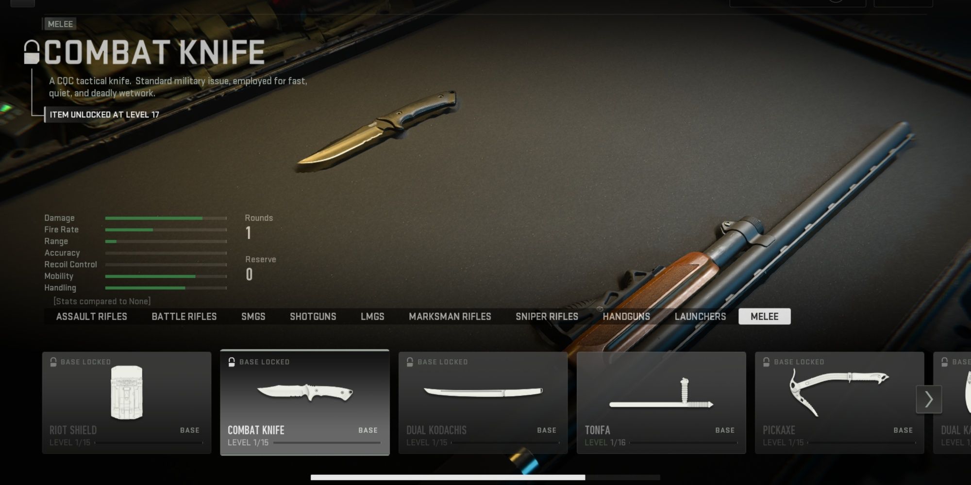 Combat Knife Melee Weapon Call Of Duty Warzone Mobile