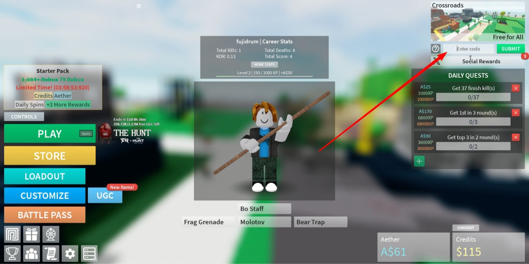 Roblox: Combat Warriors Codes