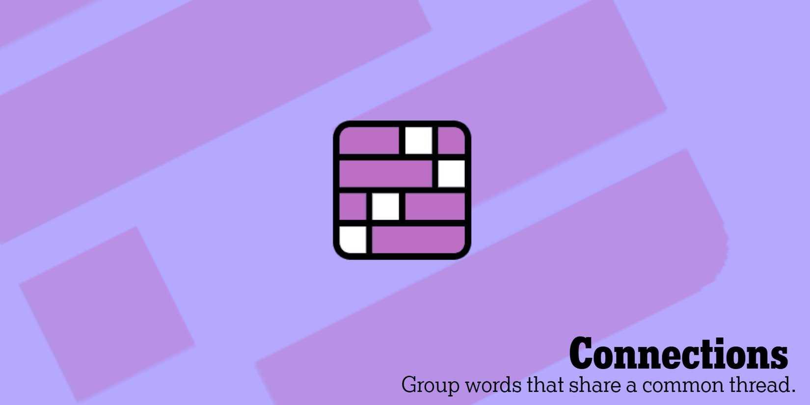 Connections logo on purple background