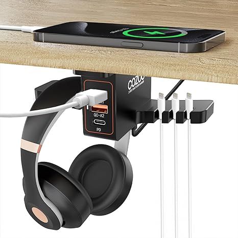 COZOO Headphone Stand with USB Charger