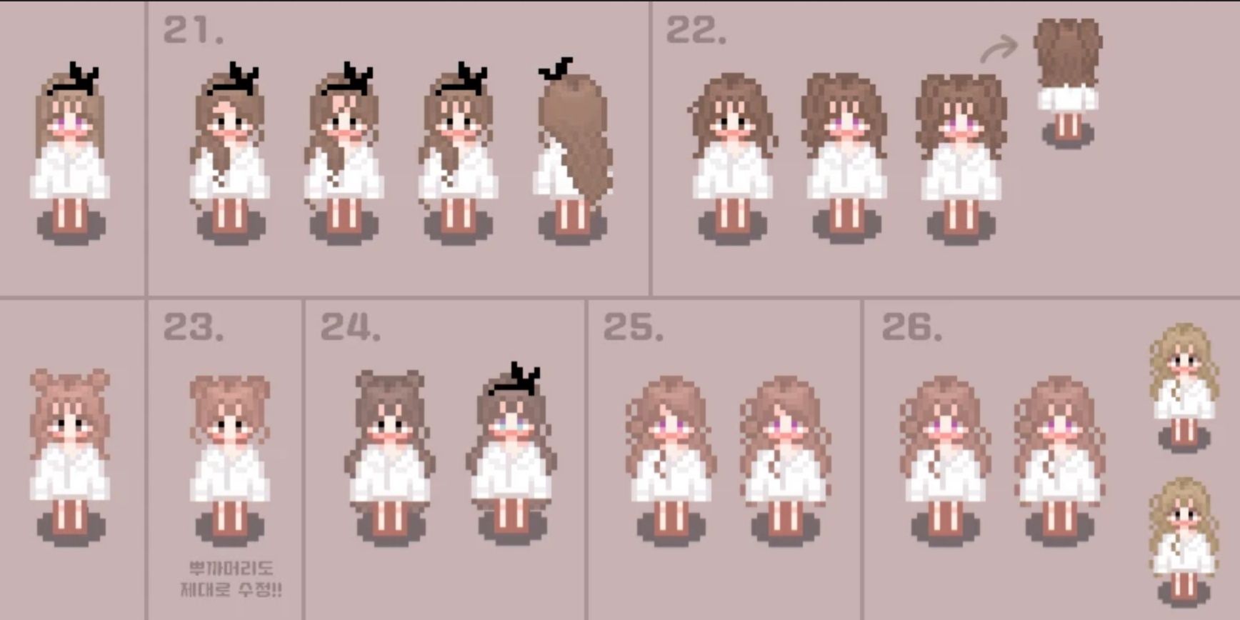 (CP and FS) 61 Hairstyles by Kkunma mod for Stardew Valley