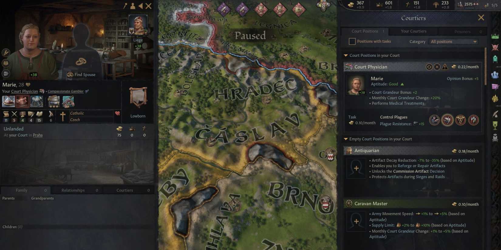 Crusader Kings 3 Court Physician Tasks