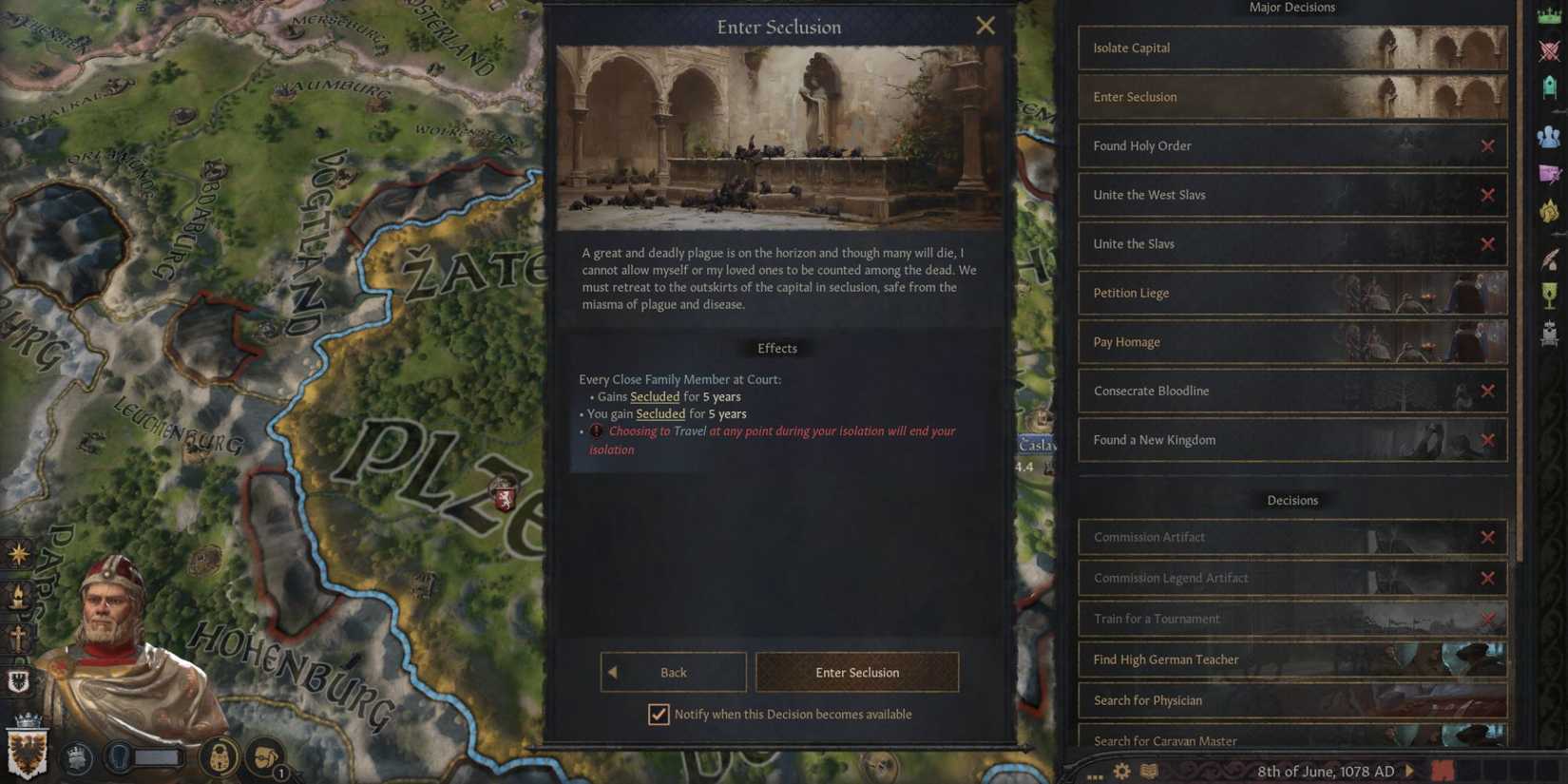 Crusader Kings 3 Enter Seclusion Decision
