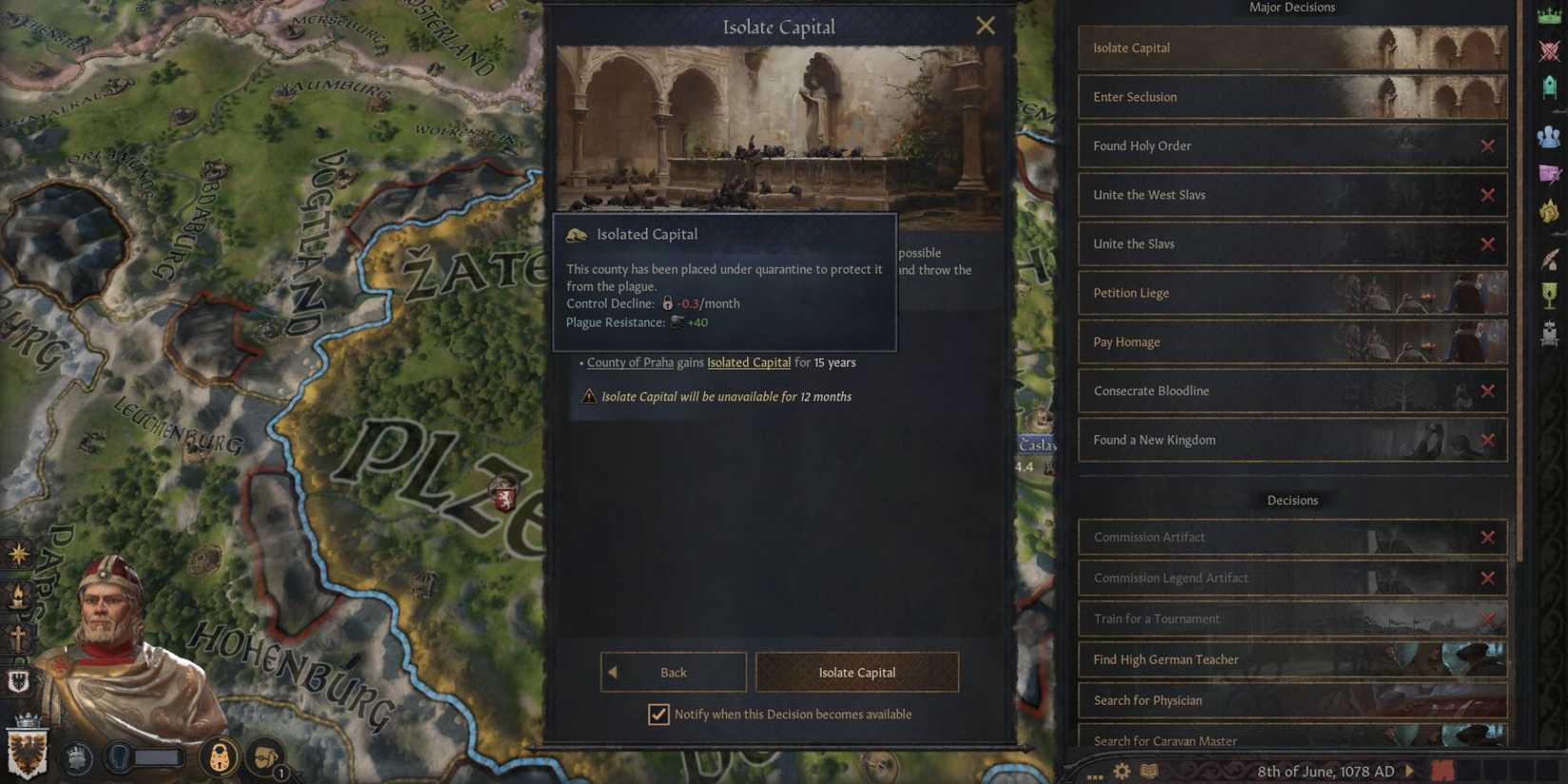 Crusader Kings 3 Isolate Capital Decision