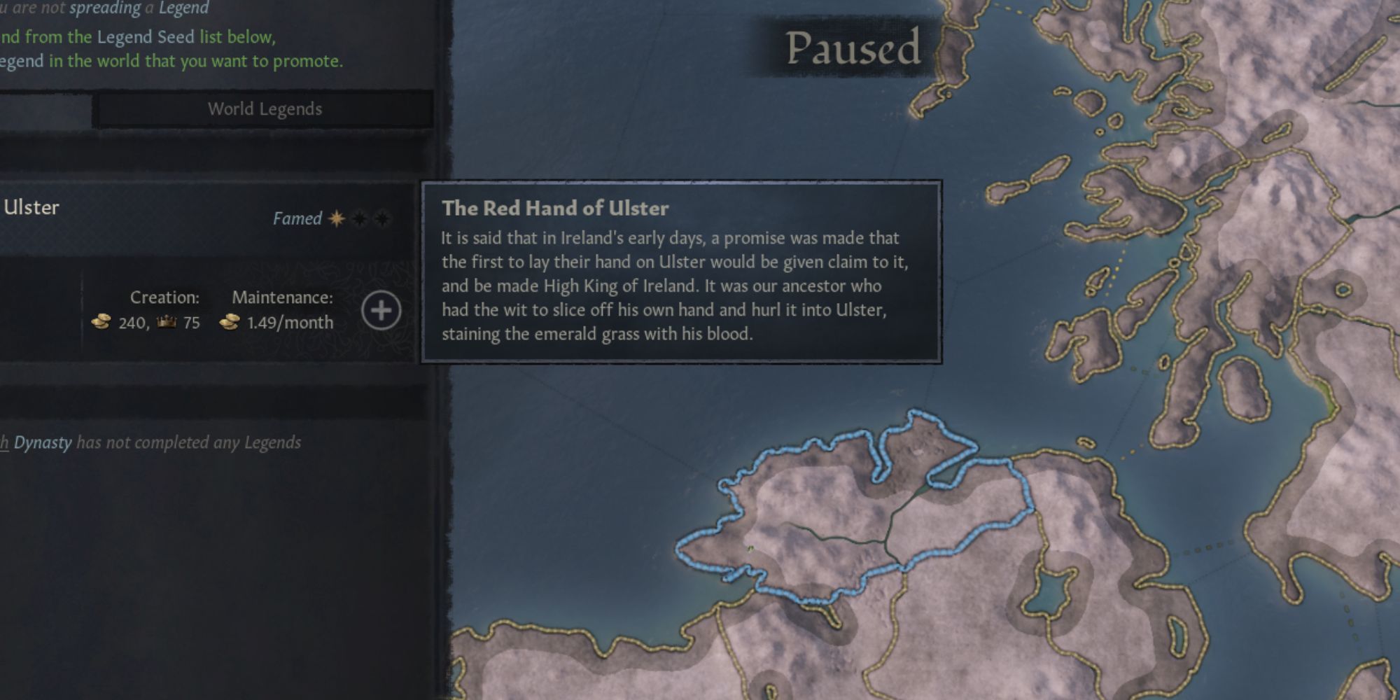 Crusader Kings 3 The Red Hand of Ulster Legend Seed