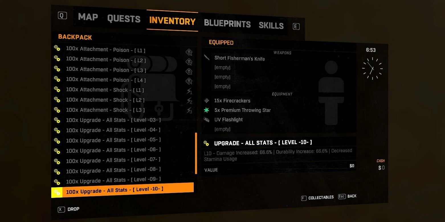 Custom Weapon Upgrades mod for Dying Light
