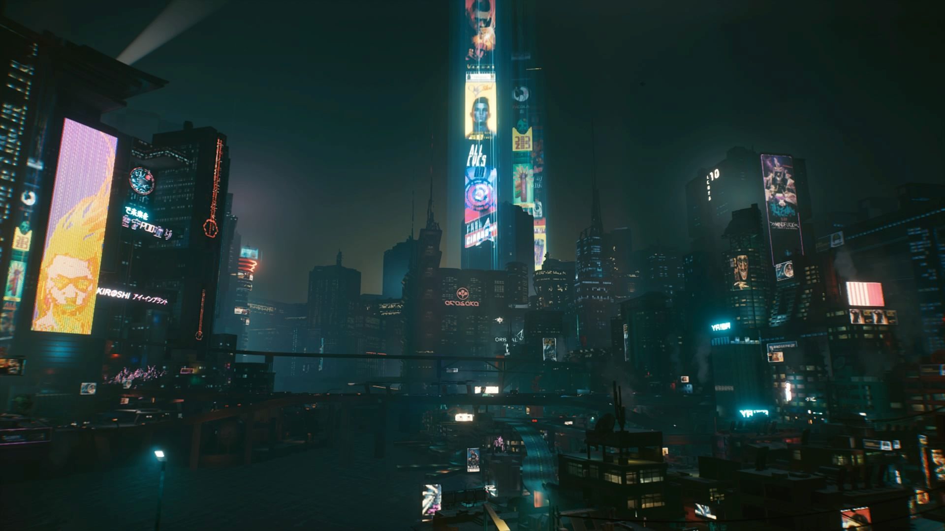 Cyberpunk 2077 night city screenshot