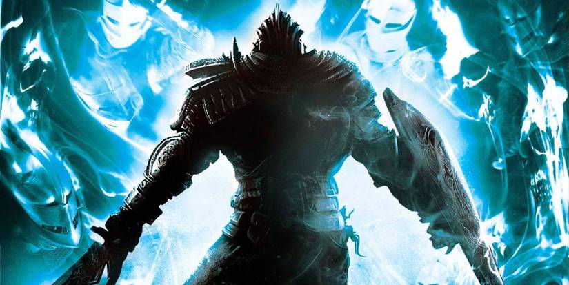 A Dark Souls character with his back to the viewer