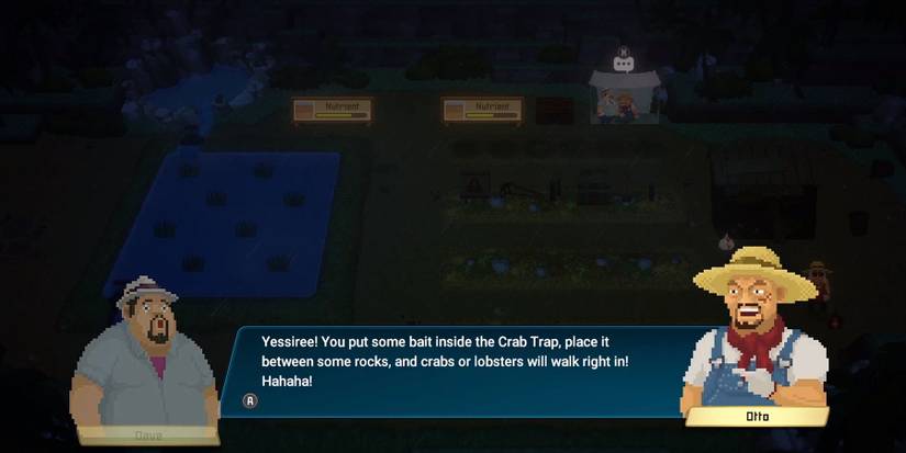 Otto explains Crab Traps to Dave in Dave the Diver