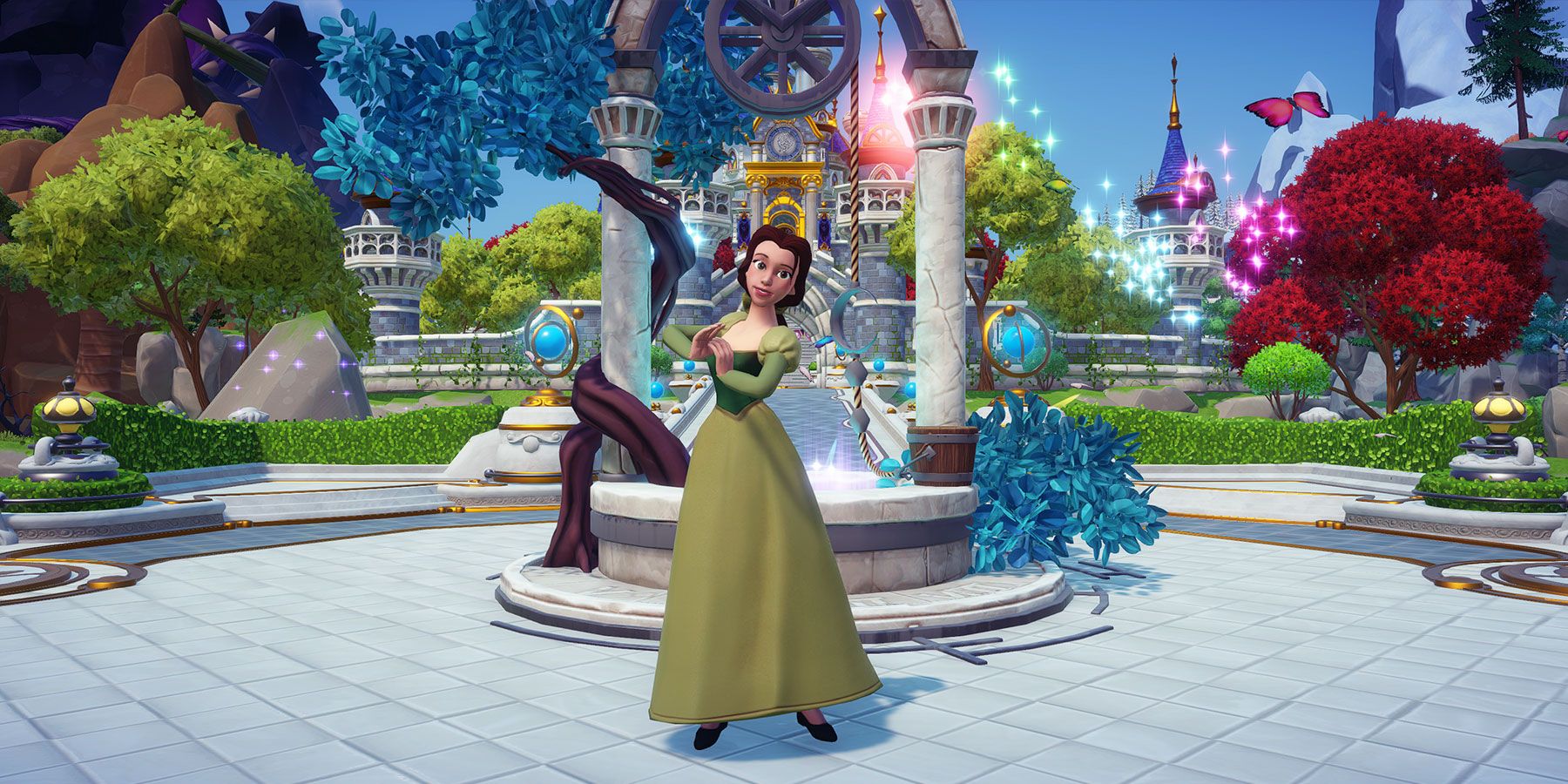 Belle's Green Gown Dream Style in Disney Dreamlight Valley