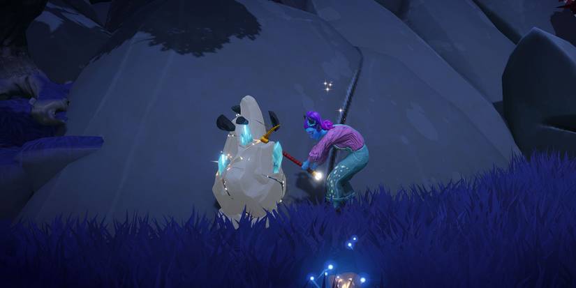 Mining in the Forgotten Lands biome in Disney Dreamlight Valley