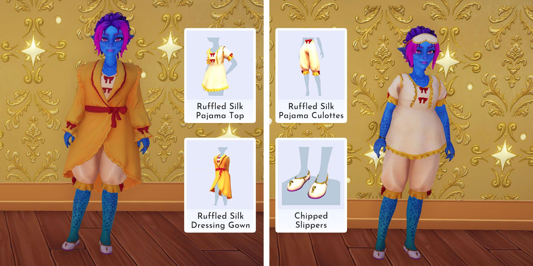 Ruffled Pajama clothing in Disney Dreamlight Valley