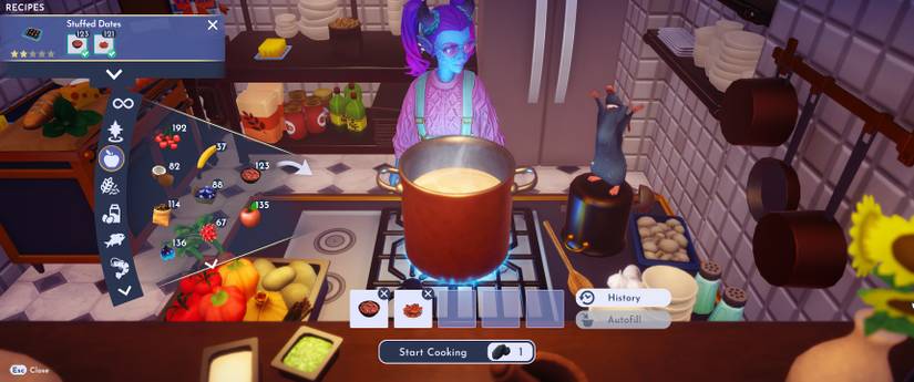 Recipe for Stuffed Dates in Disney Dreamlight Valley