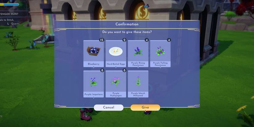 The Scavenger Hunt quest in Disney Dreamlight Valley