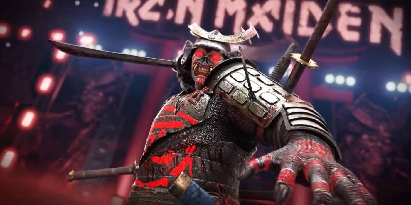 The Iron Maiden Samurai Eddie skin for Oni from Dead by Daylight