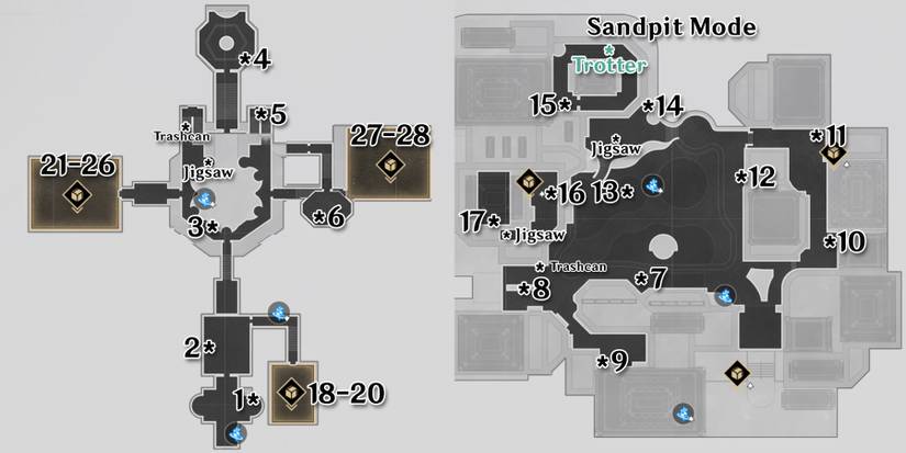 dewlight pavilion honkai star rail hsr treasure chest trotter lordly trashcan location