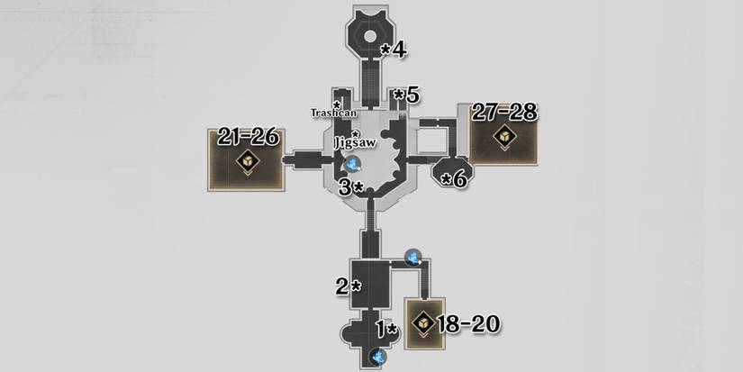 dewlight pavilion main honkai star rail hsr treasure chest trotter lordly trashcan location