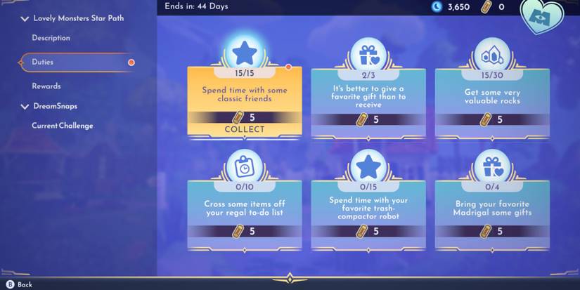 Disney Dreamlight Valley spend time with some classic friends lovely monsters star path