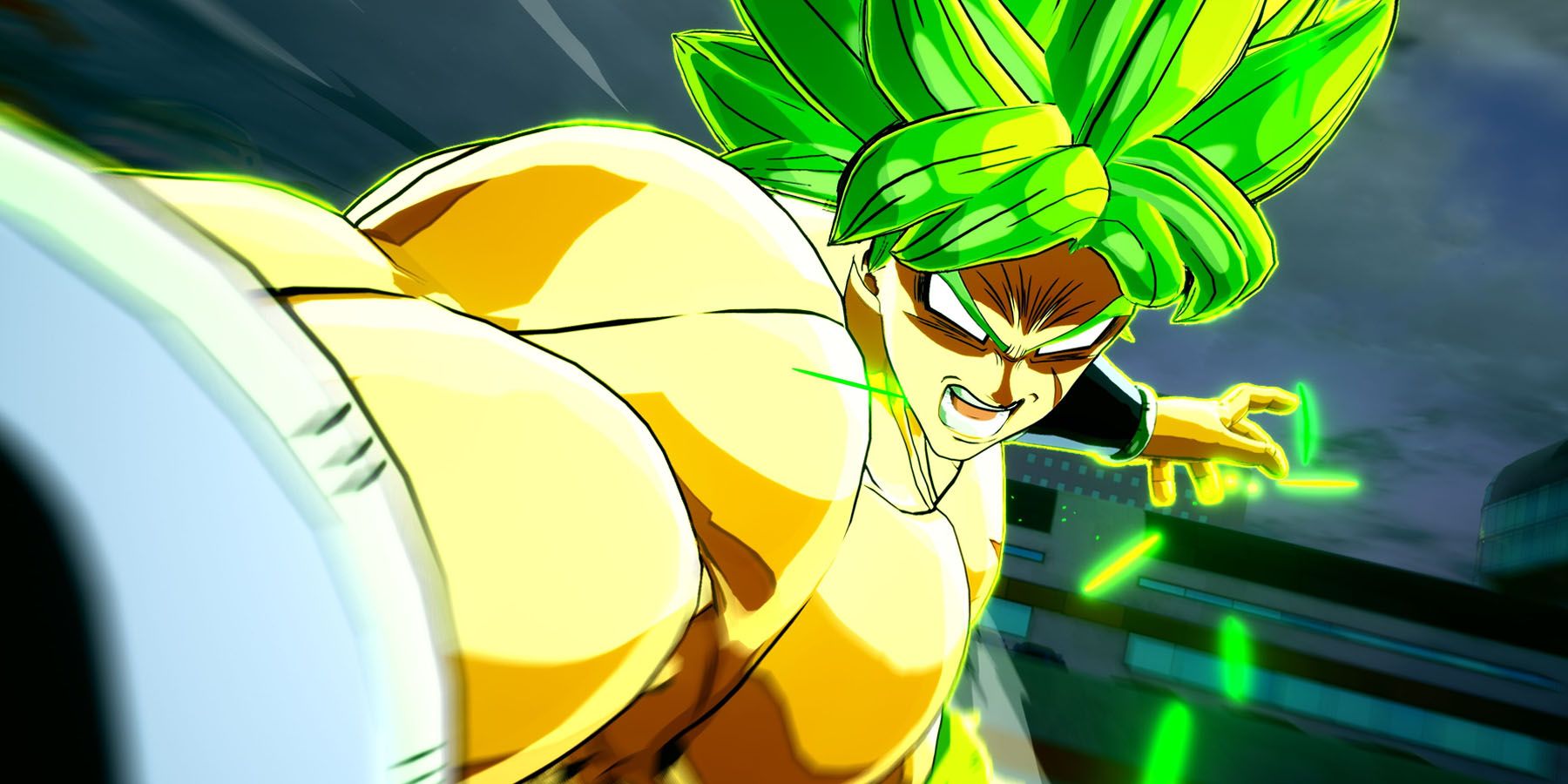 A screenshot of Broly in his Legendary Super Sayian form in Dragon Ball: Sparking Zero.