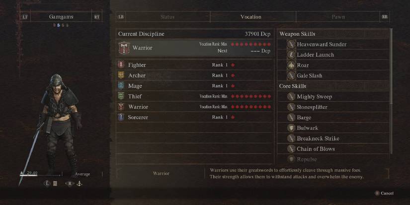 Dragon's Dogma 2 - Example Warrior Pawn Build