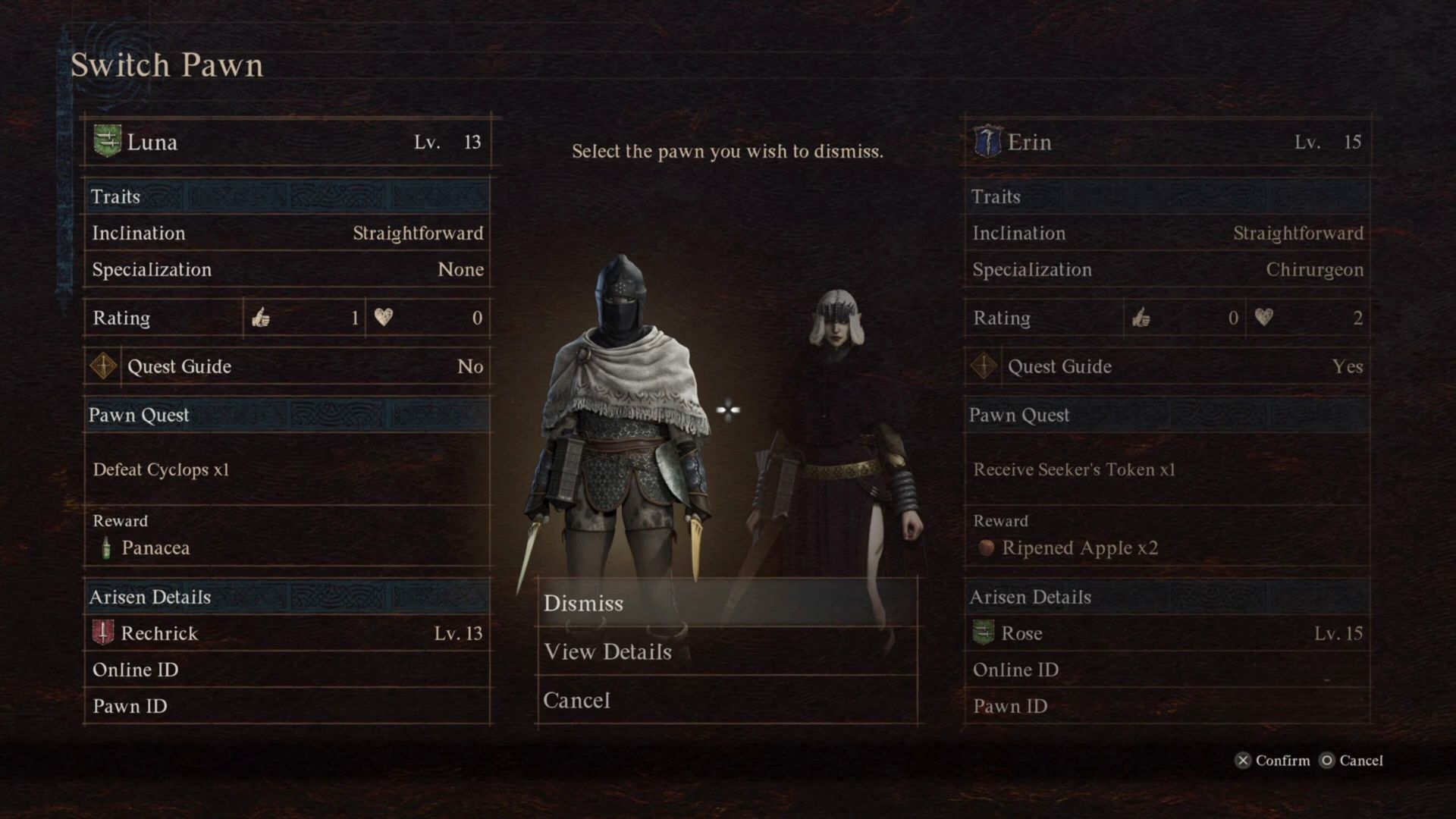Deciding on which Pawn to replace in Dragon's Dogma 2
