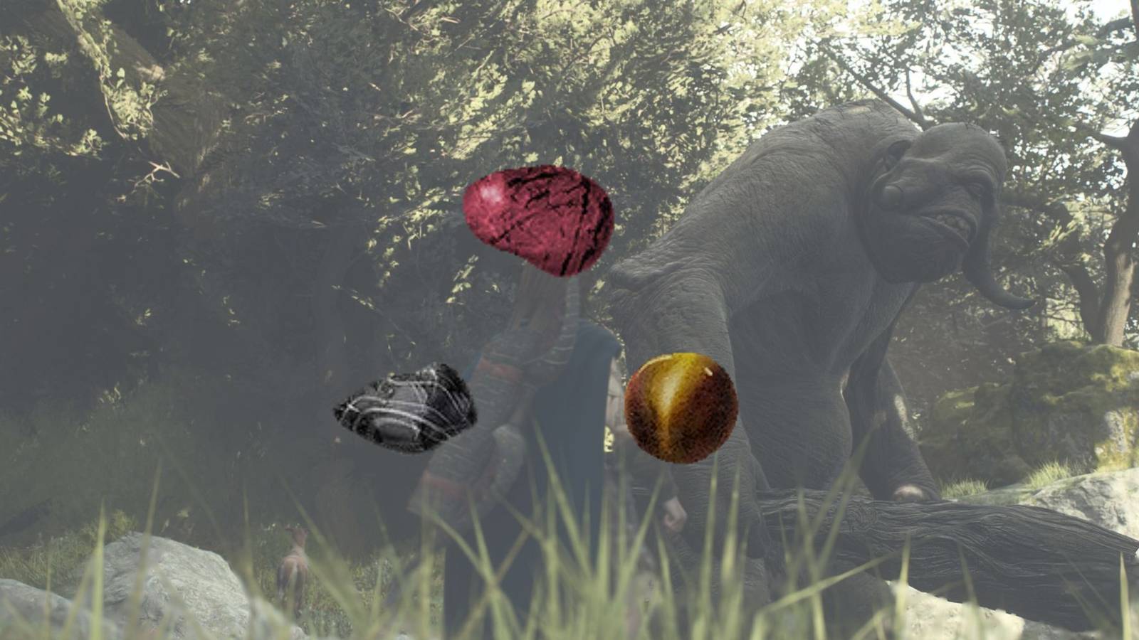 Jasper, Onyx, and Tiger Eye stones from Dragon's Dogma 2