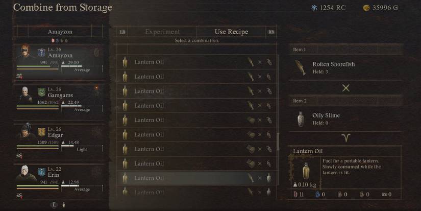 Dragon's Dogma 2 - Making Lantern Oil Out Of Spoiled Food