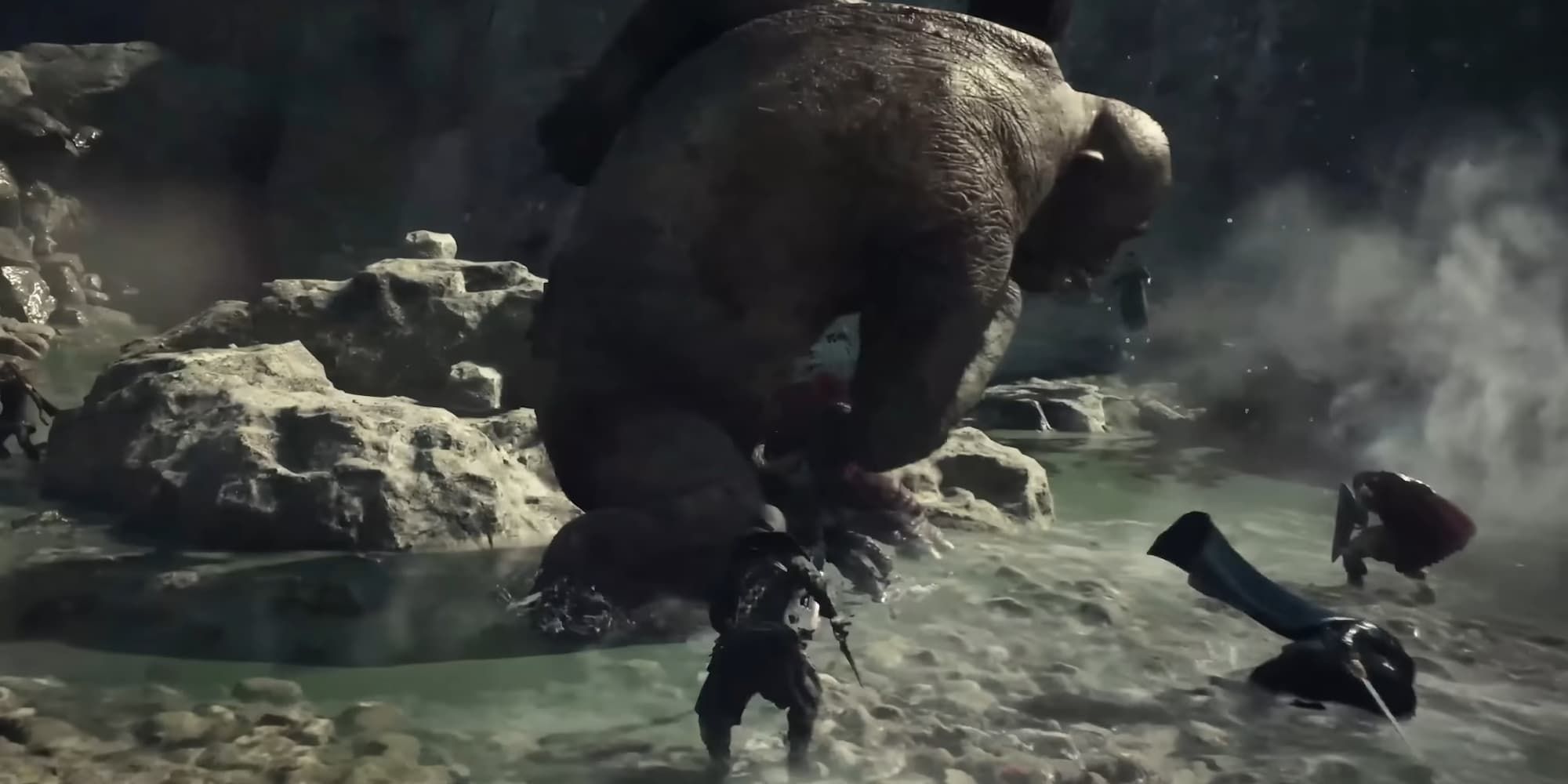 Thief fighting a cyclops in Dragon's Dogma 2