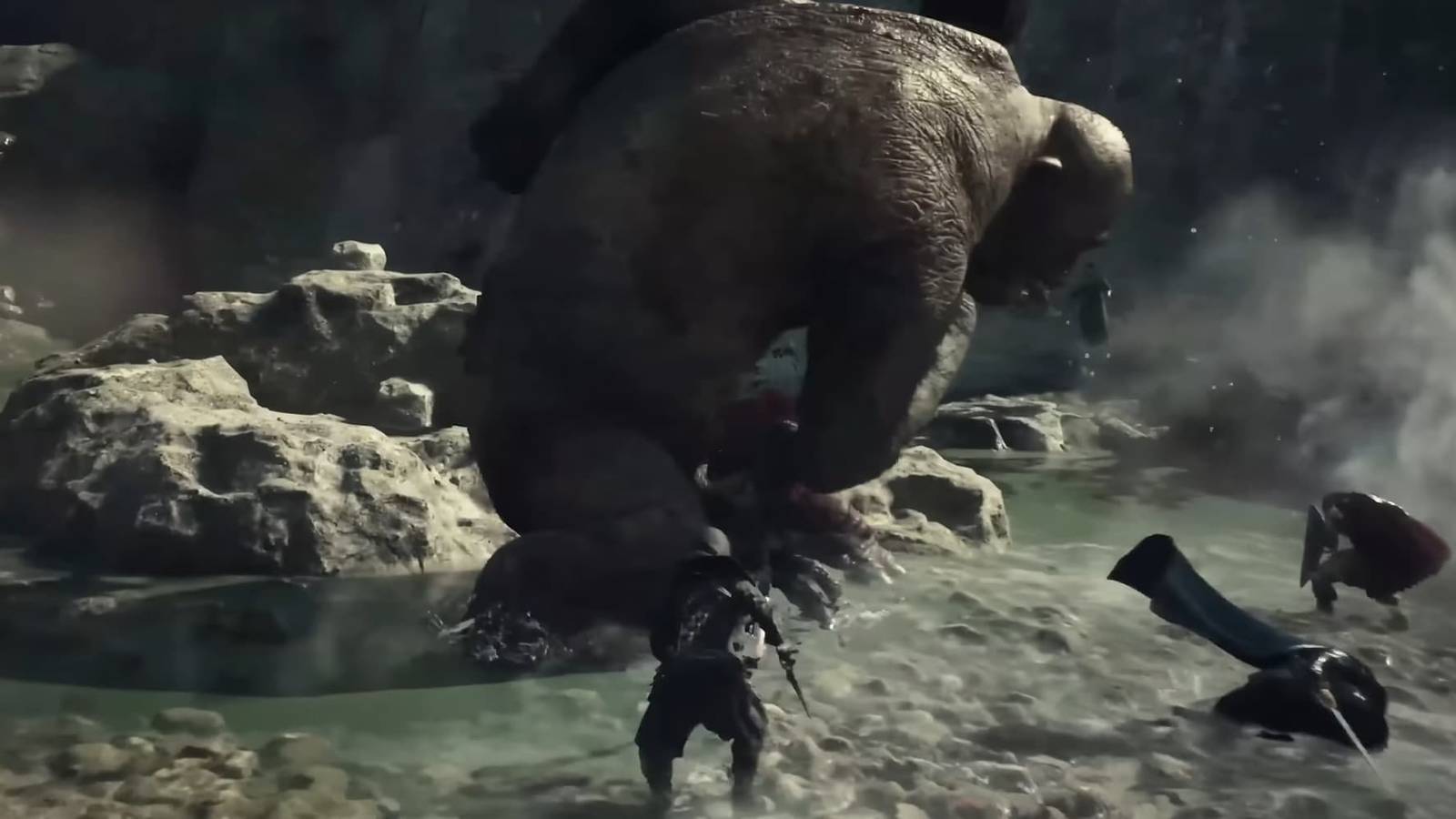 Thief fighting a cyclops in Dragon's Dogma 2