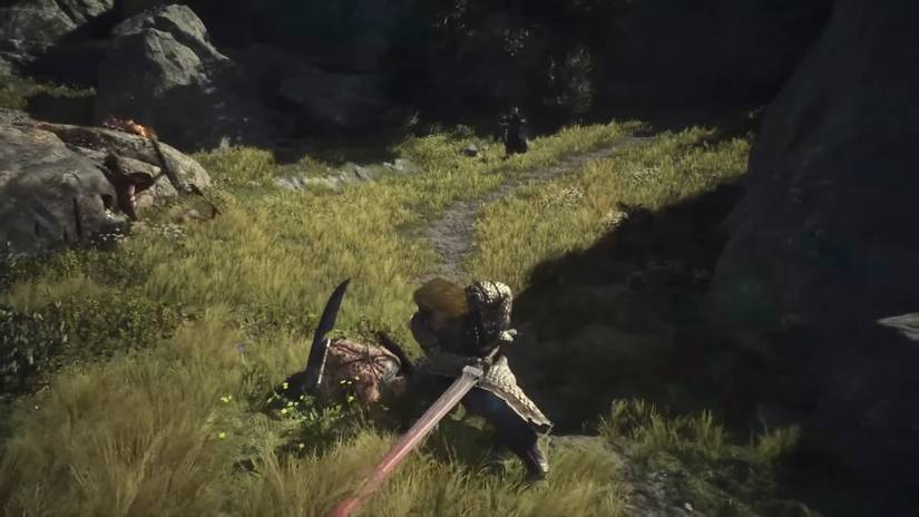 Warrior fighting Goblins in Dragon's Dogma 2