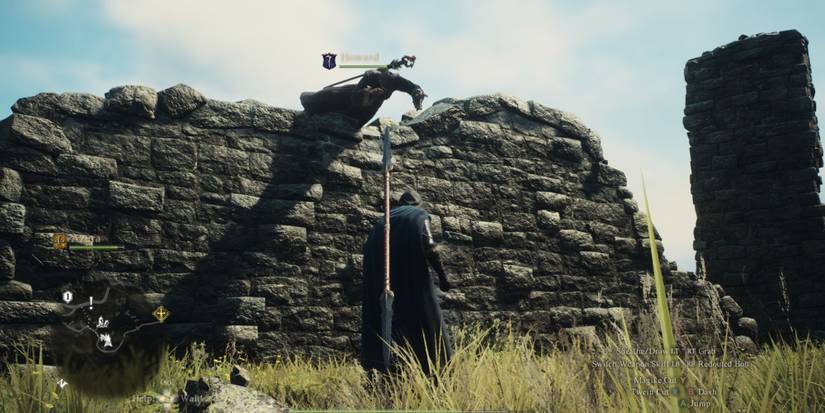 Dragon's Dogma 2 Pawn thrown over a wall