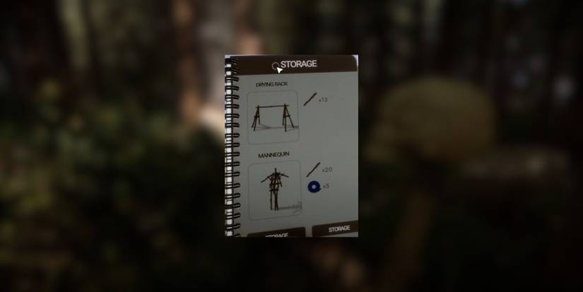 the recipe for the drying rack in sons of the forest.