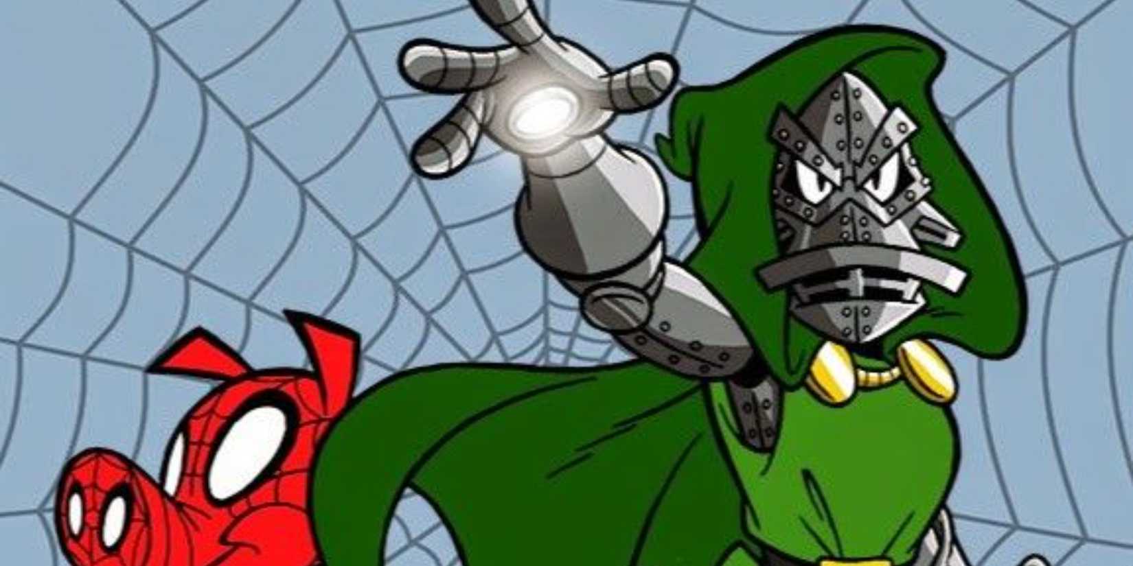 Ducktor Doom next to Spider-Ham