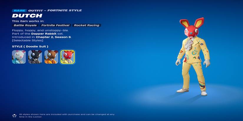 Doodle Suit Option for Dutch, Fortnite