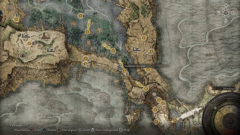 Elden Ring - Malefactor's Evergaol location