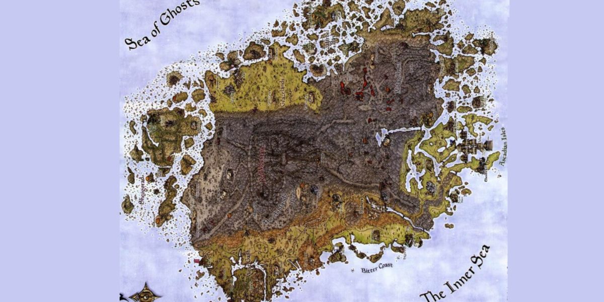 Elder Scrolls Map Size TES 3 Morrowind Maps Vvardenfell Size