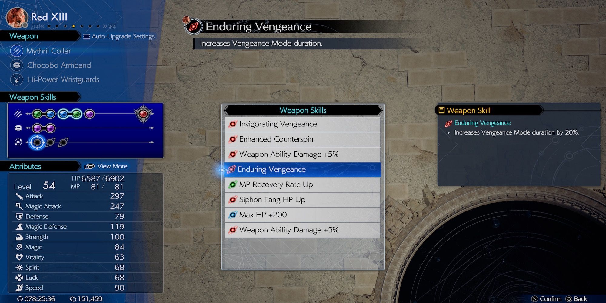 Enduring Vengeance weapon skill in Final Fantasy 7 Rebirth