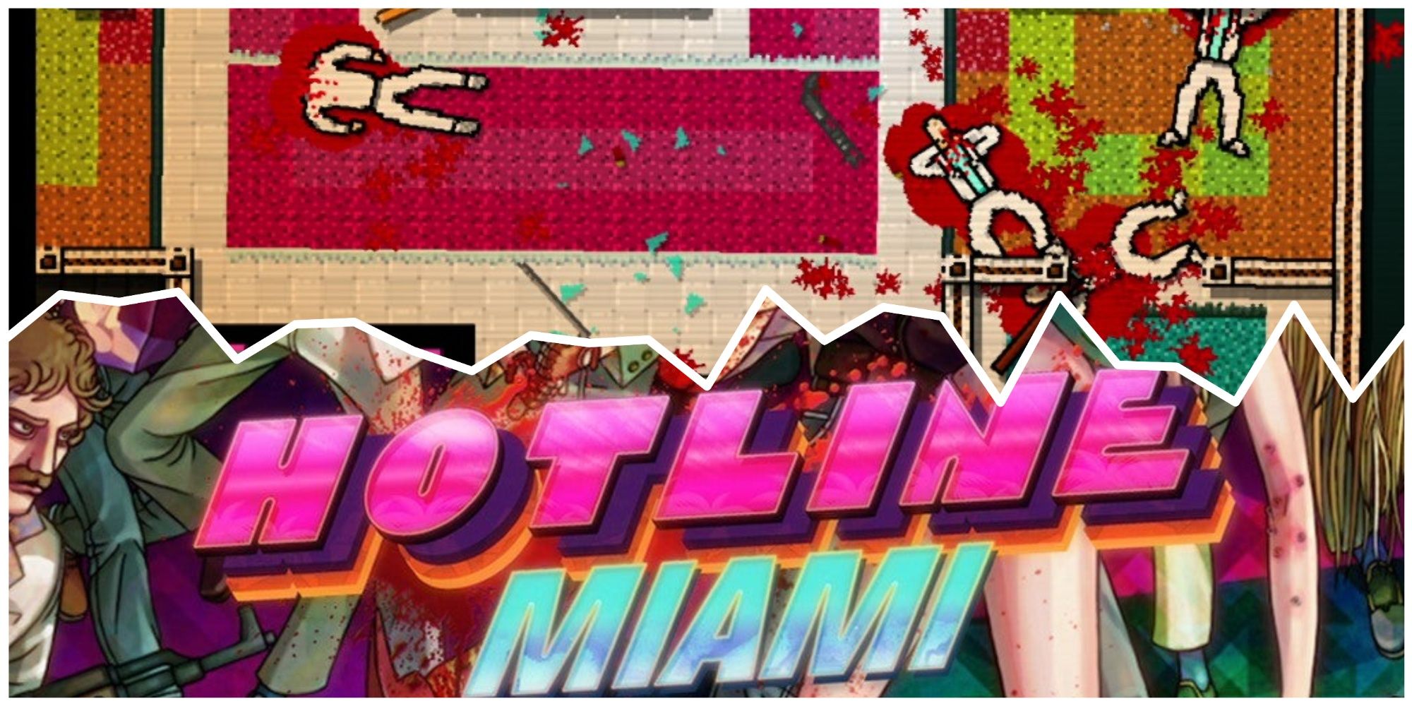 Enemy and player deaths in Hotline Miami