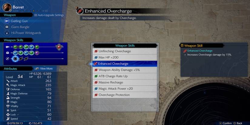Enhanced Overcharge Barret weapon skill in Final Fantasy 7 Rebirth