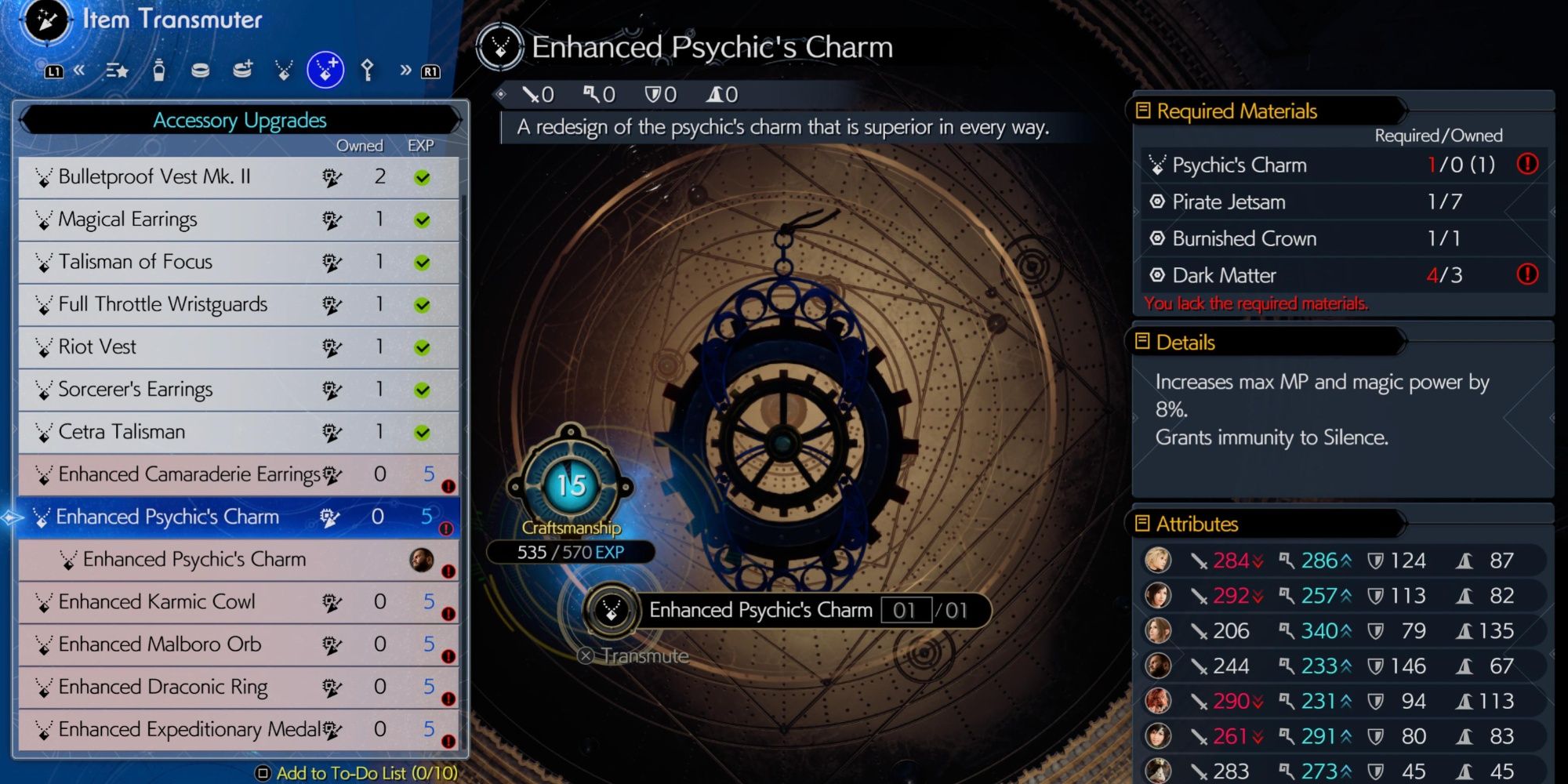 Enhanced Psychic's Charm in Final Fantasy 7 Rebirth