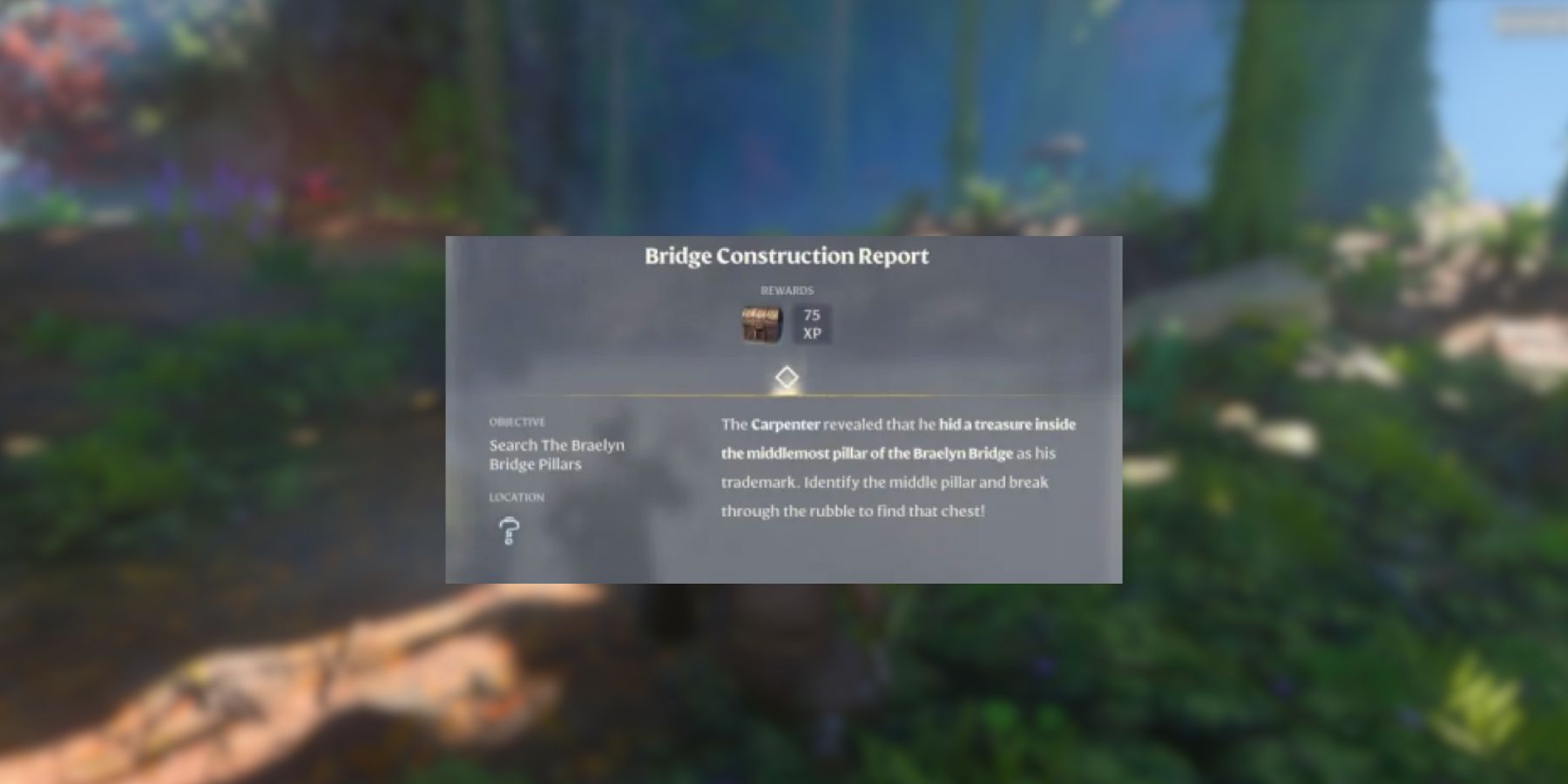 bridge construction report quest description 